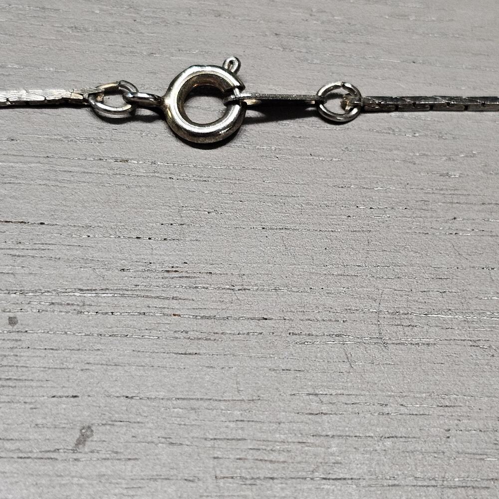 Vintage Y2K Boho Style Station Necklace, Dainty Silver Tone Layering Chain - Picture 5 of 8